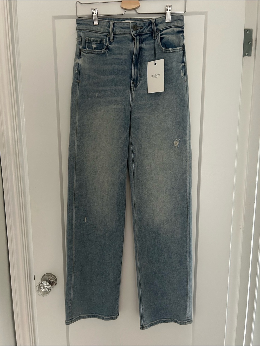 NWT HIDDEN High Rise Straight Leg Jeans Tracey Full Length